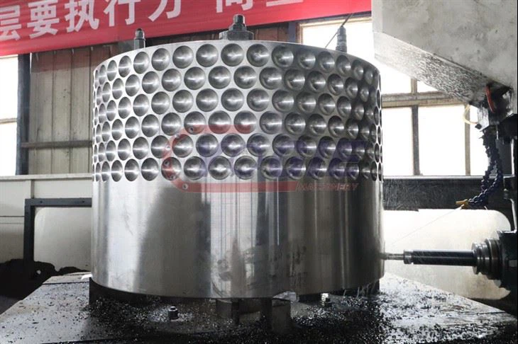 Dimpled Roller Shell for Ball Press Machine